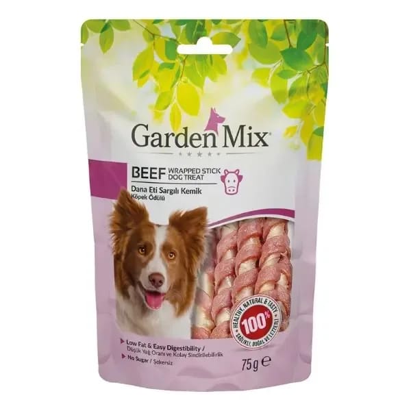 Garden Mix Dana Eti Sargılı Kemik Düşük Yağlı Şekersiz Stick Köpek Ödül Maması
