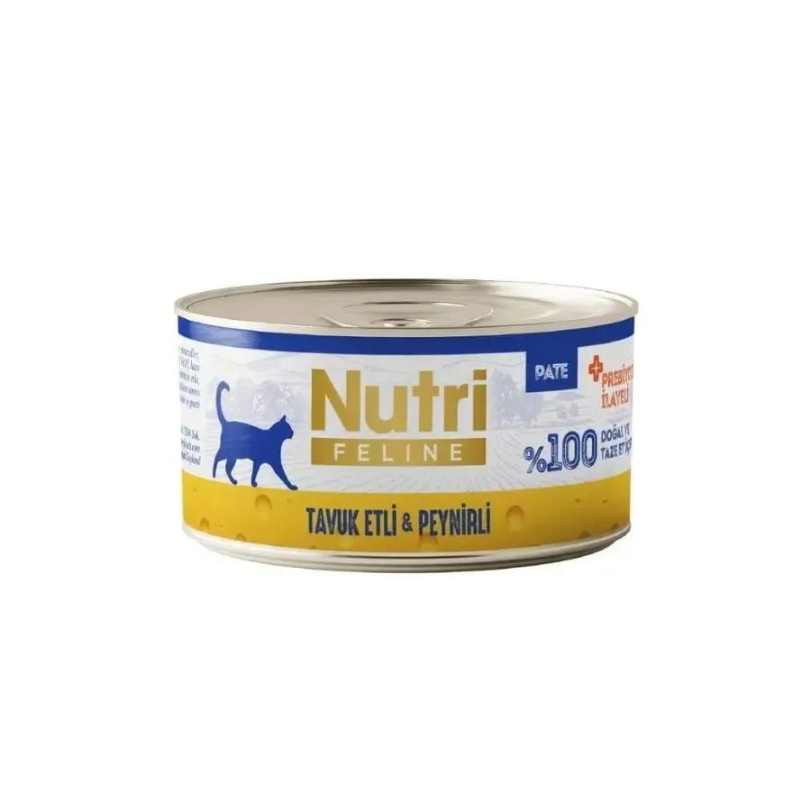 Nutri Feline Tavuk Etli ve Peynirli Tahılsız Yetişkin Kedi Konservesi