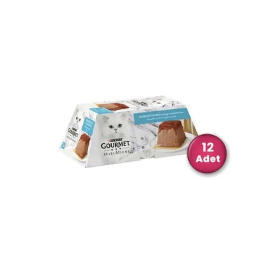 Gourmet Gold Revelations Ton Balıklı Ezme Yetişkin Kedi Konservesi 2 x 12'li Paket
