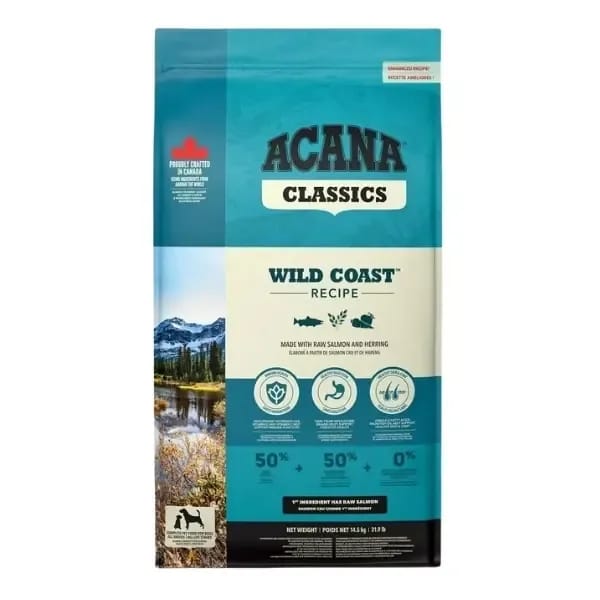 Acana Classics Wild Coast Düşük Tahıllı Balıklı ve Sebzeli Yetişkin Köpek Maması