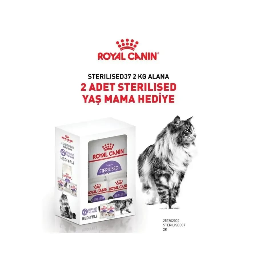 Royal Canin Sterilised Bundle 37 Kısırlaştırılmış Yetişkin Kedi Maması + 2 Adet Sterilised Yaş Mama