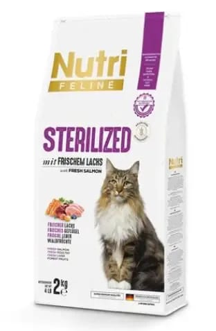 Nutri Feline Somonlu Tahılsız Kısırlaştırılmış Kedi Maması