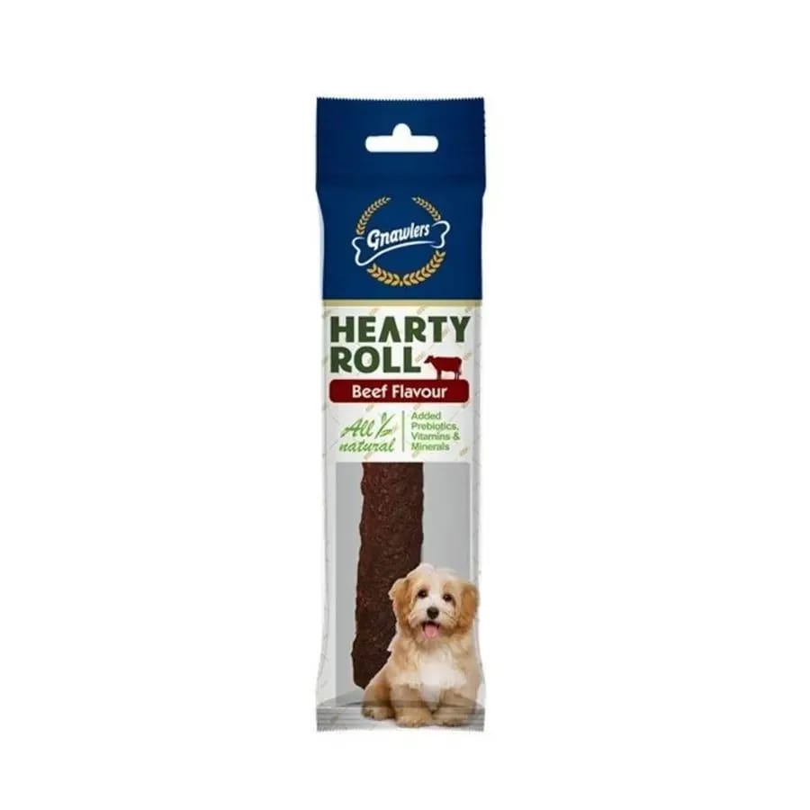 Gnawlers Hearty Roll Doğal Kolajen Biftekli Köpek Ödül Kemiği